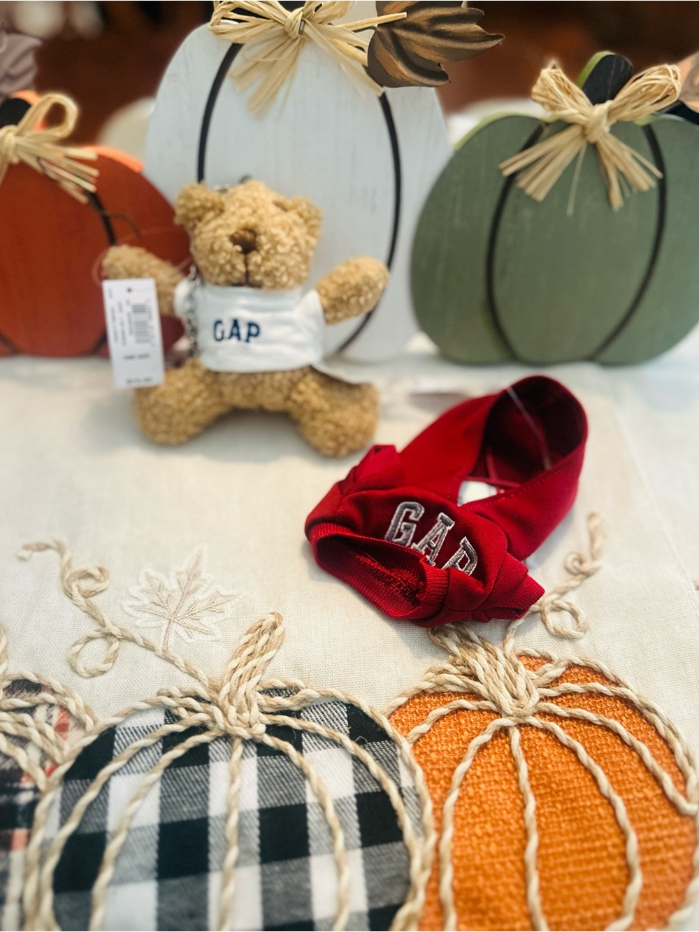 🍁GAP Red Knotted Kids Headband with Embroidered Logo